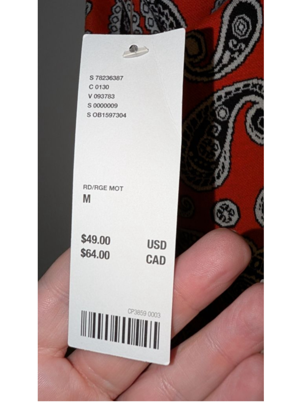 Urban Outfitters Orange Black Paisley Strapless Mini Dress M, womens - Picture 4 of 5
